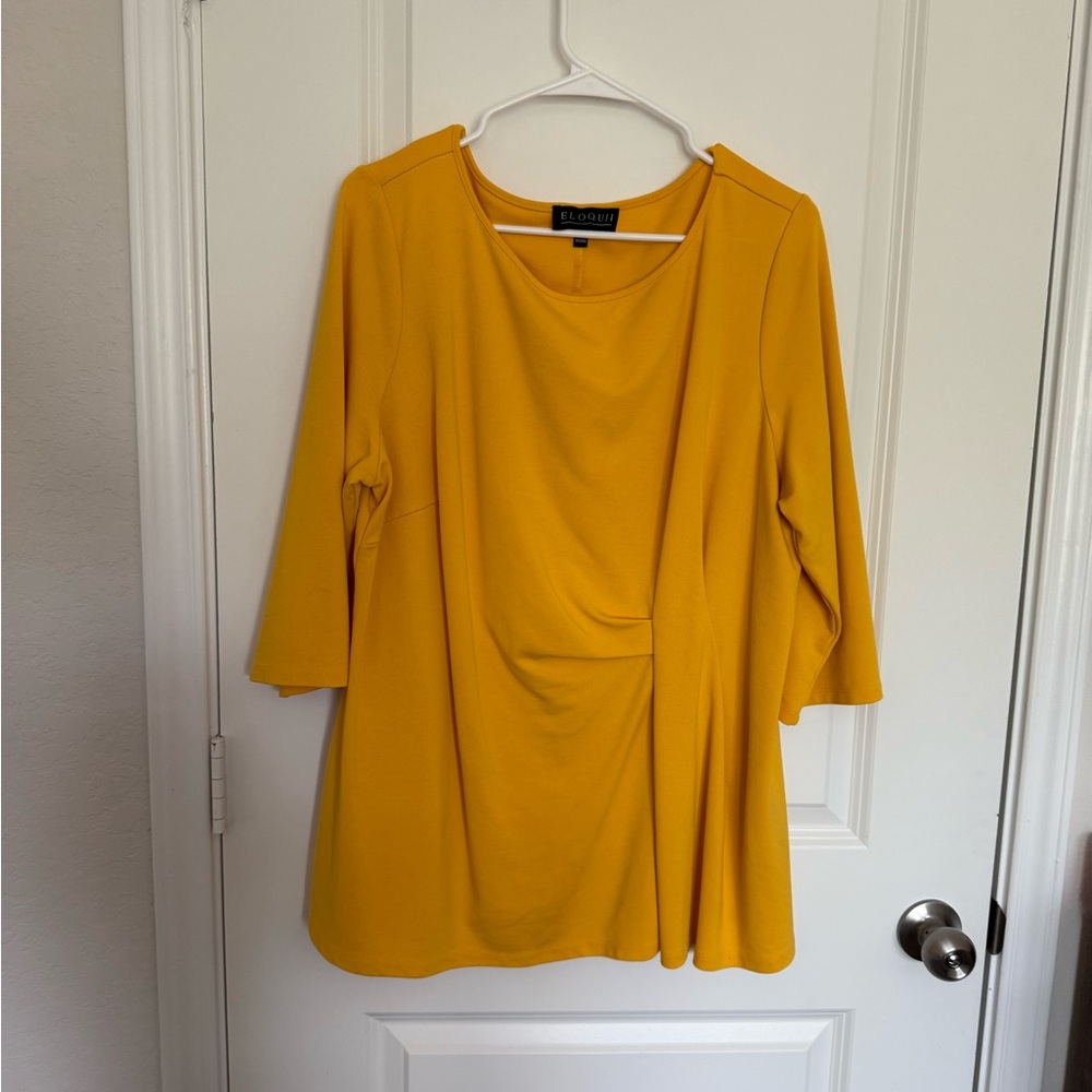 Eloquii Mustard Yellow Tunic Top